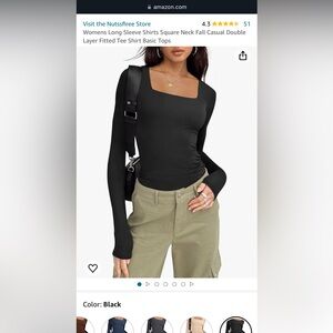 Double Lined Square Neck Top